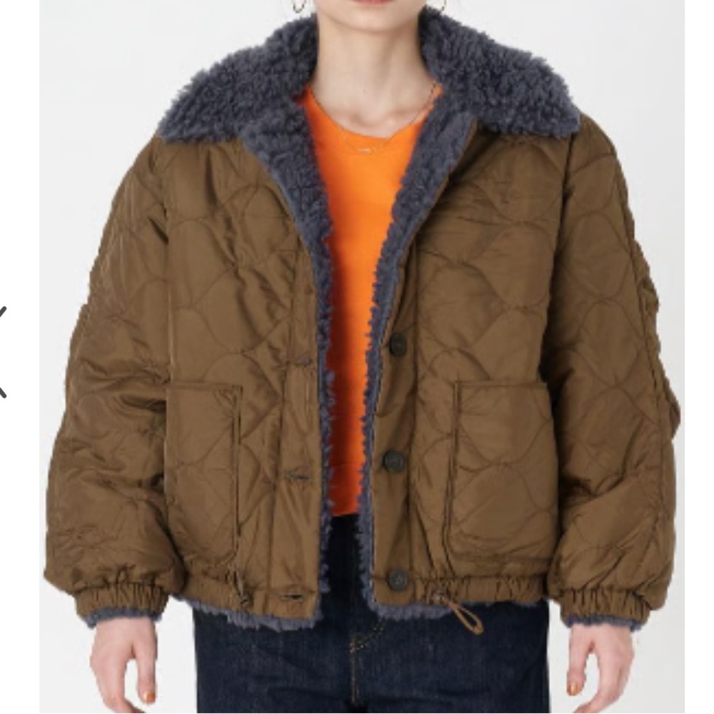 Levi’s Brown Quilted Jacket with Reversible Sherpa Lining